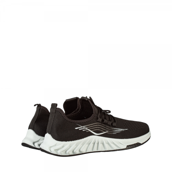 Ανδρικά αθλητικά παπούτσια  μαύρα από ύφασμα Stroben, 4 - Kalapod.gr